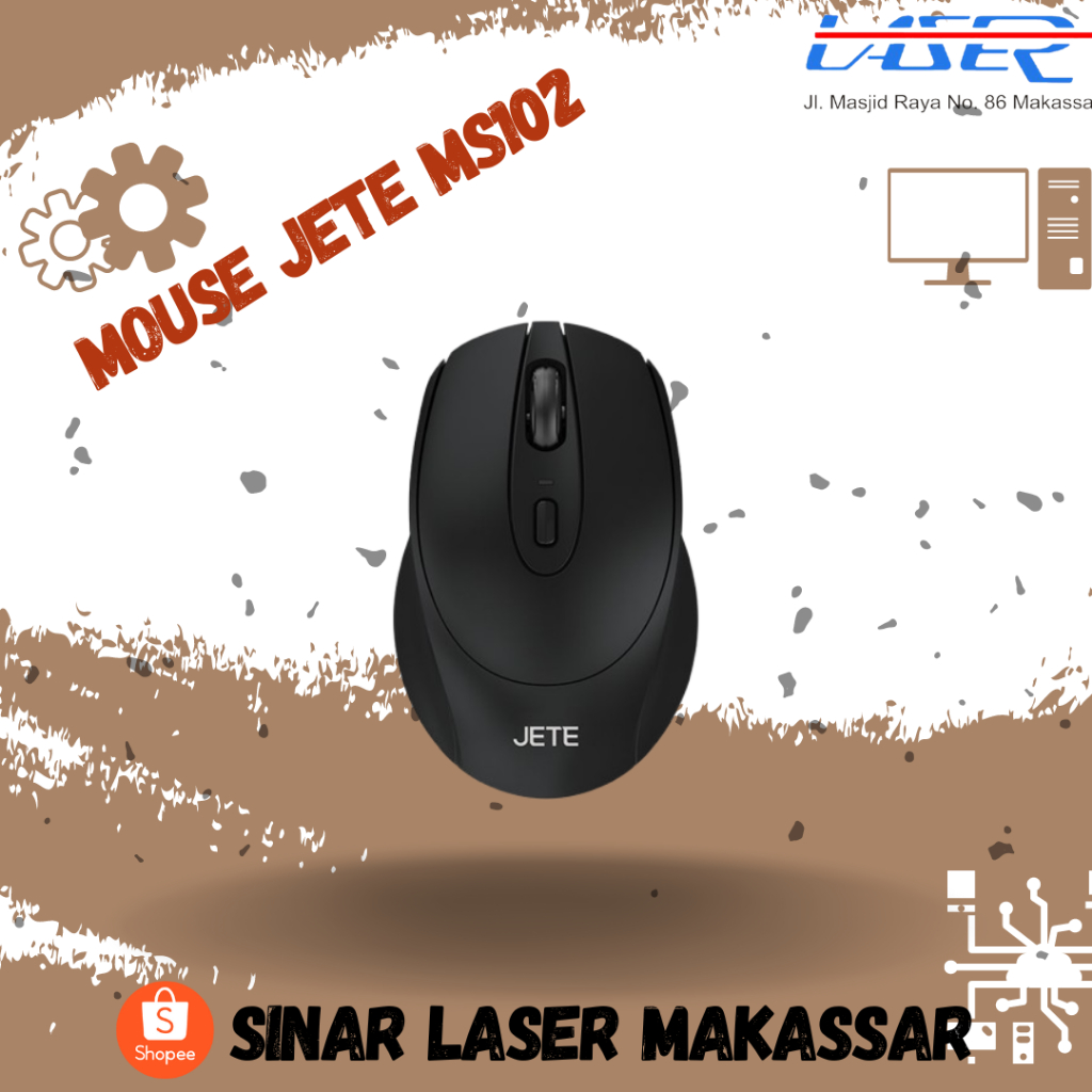 JETE MOUSE WIRELESS BLUETOOTH JETE MS102 / MOUSE WIRELESS MURAH