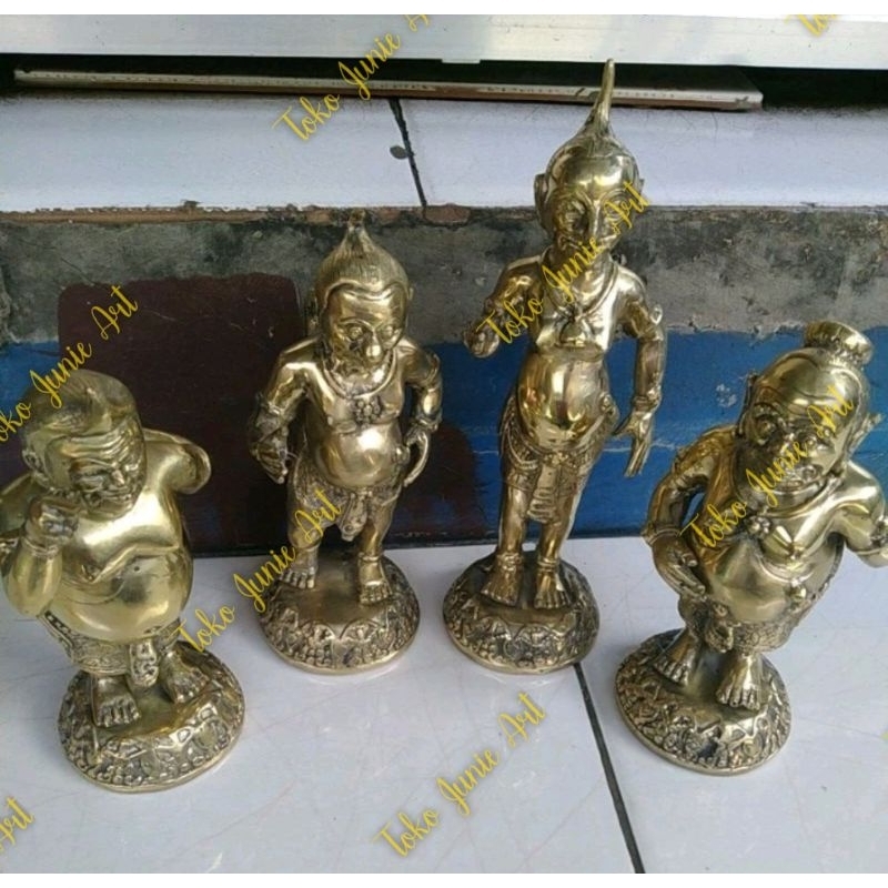 MINIATUR PATUNG PUNAKAWAN EMAS 100% KUNINGAN