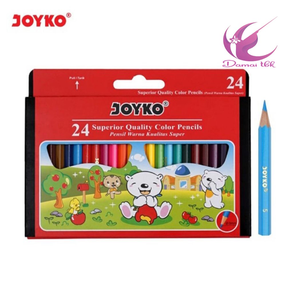 

Pensil Warna 24 Warna Pendek Joyko CP-S24 Color Pencils