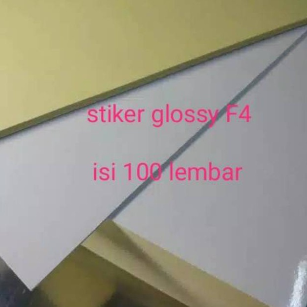 

KODE C89F Kertas stiker glossysticker Chromo mengkilap F4 isi 1 lembar