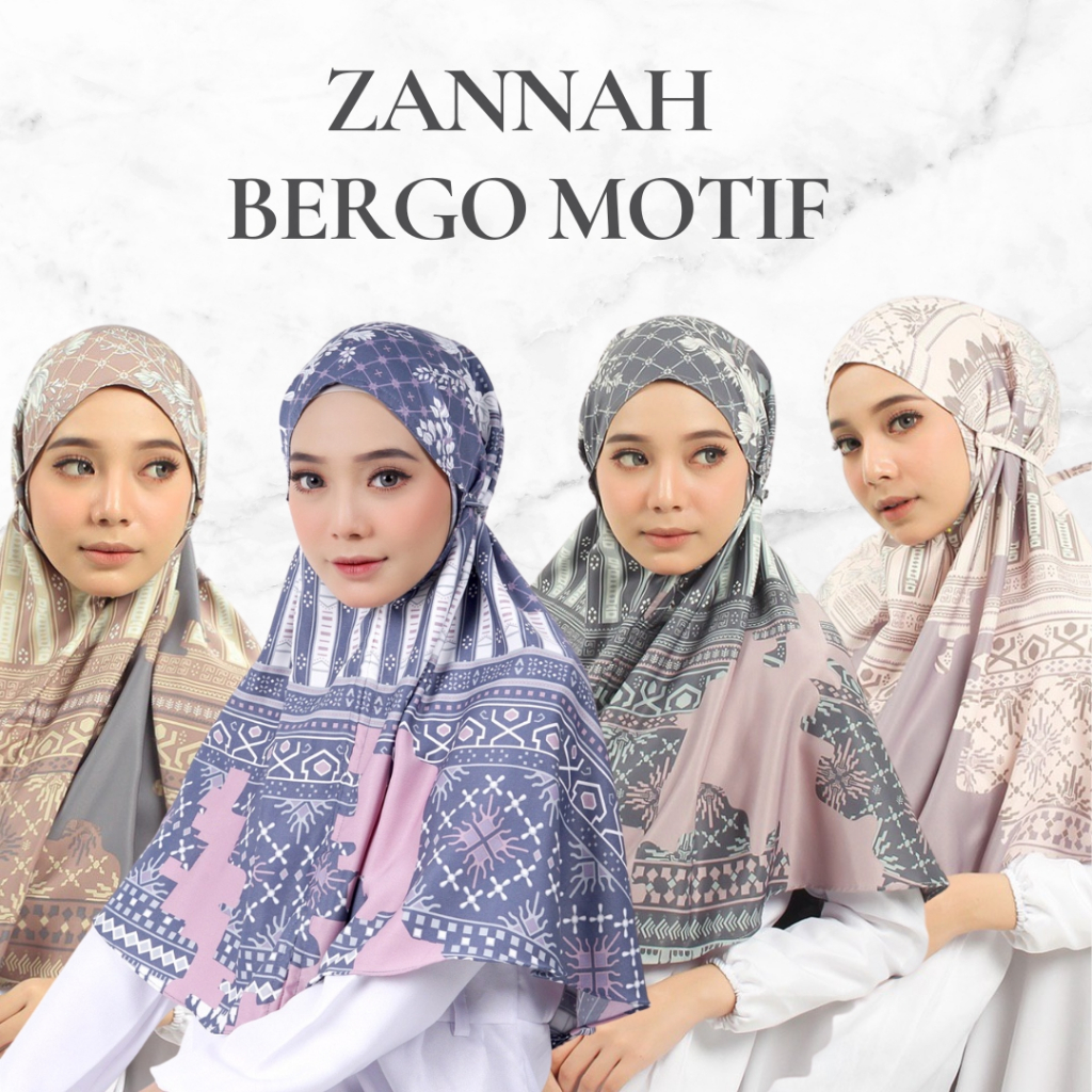 Hijab Instant Zannah Bergo Motif
