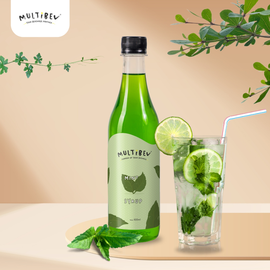 

MultiBev - Syrup Mint Bottle 500ml - Sirup Minuman