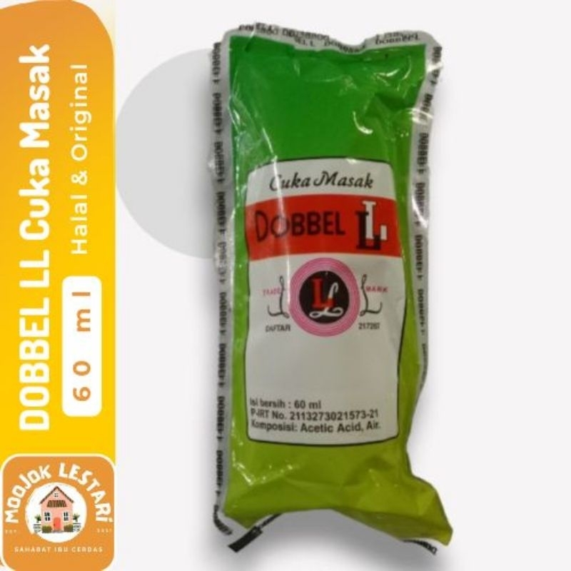 

Cuka masak Dobbel LL 60ml Kemasan Sachet Hemat Praktis Halal Original