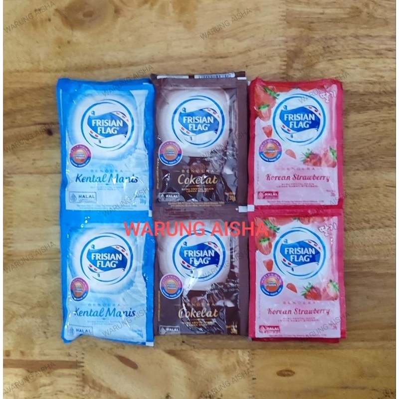 

Susu Kental Manis SKM Frisian Flag Bendera Sachet 38 gr Aneka Varian