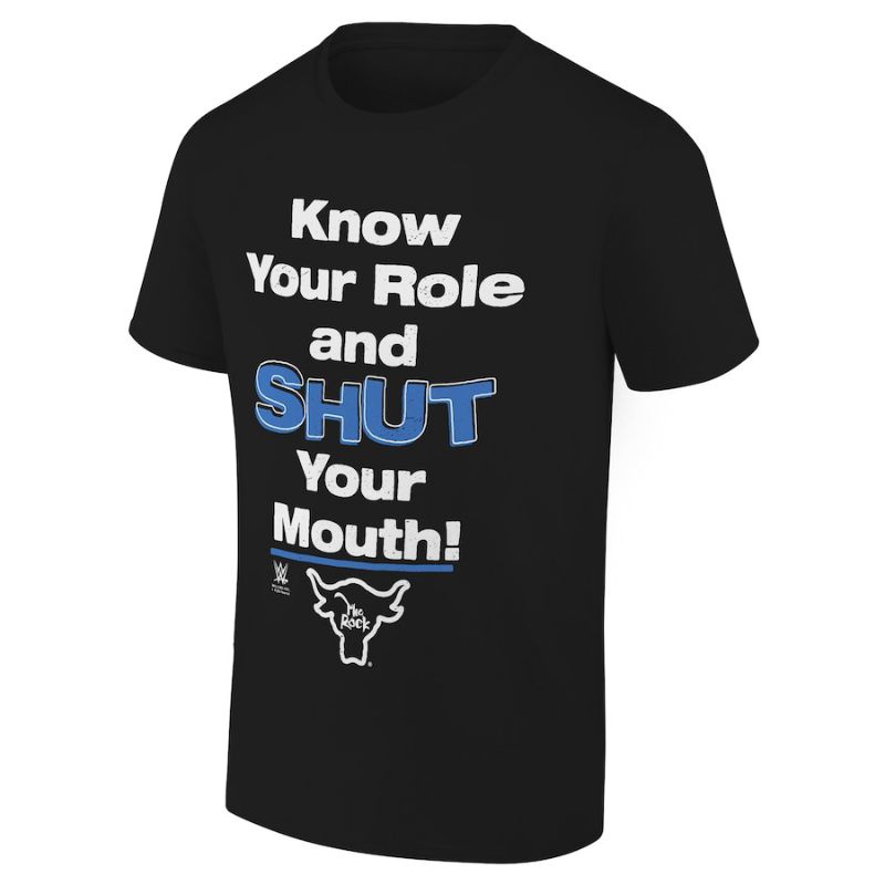 KAOS TSHIRT WWE THE ROCK KNOW YOUR ROLE