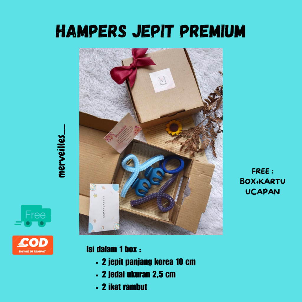 Kadodibox Paket Kado Cewek Aesthetic Hadiah Pacar Cewek Bermanfaat Hampers Gift Cewek Biru Package U