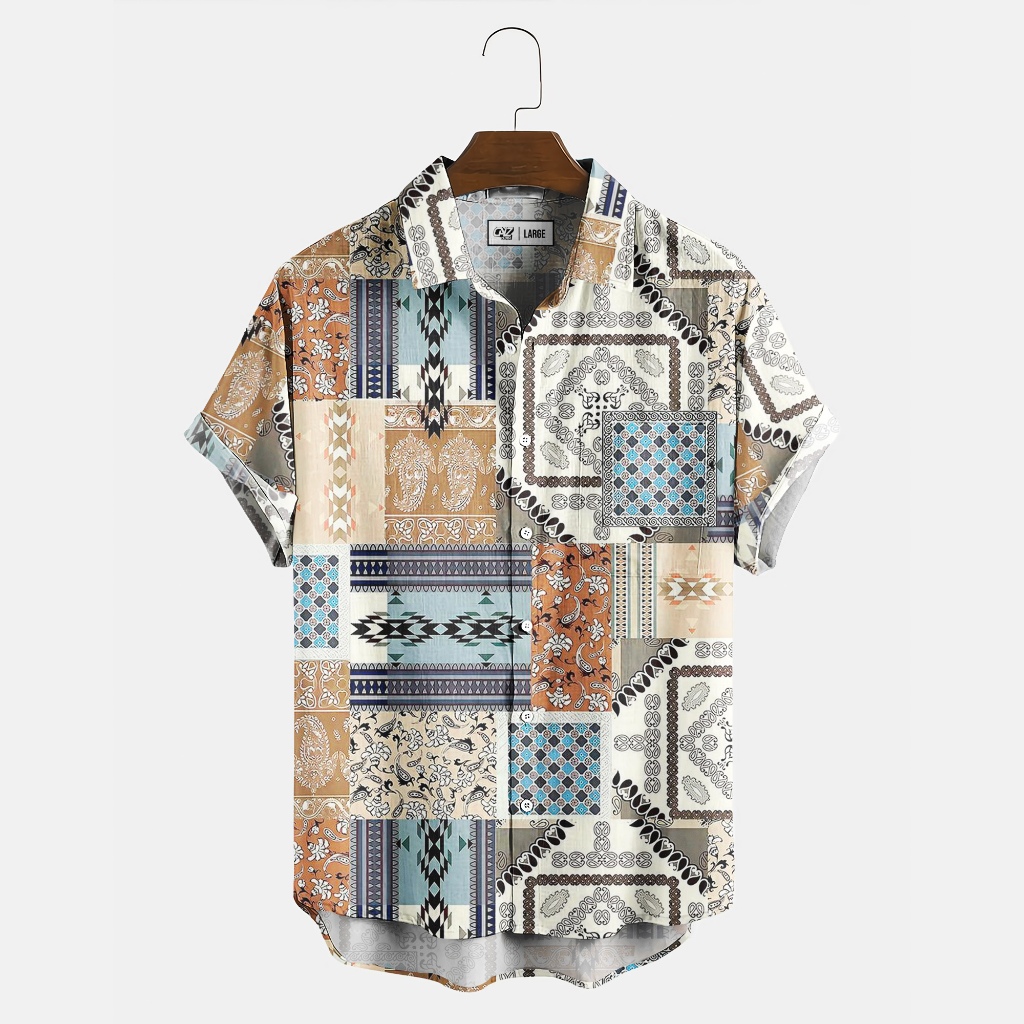 Kemeja pria premium - Paisley Ethnic ID181001