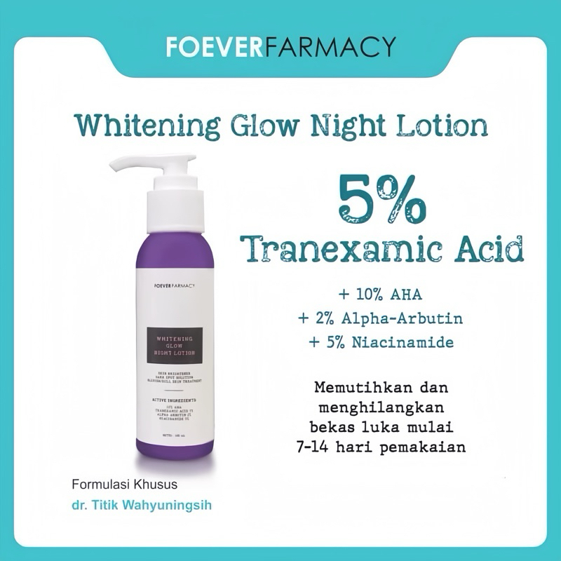 dr Titik Wahyuningsih TRIPLE BRIGHTENING LOTION | WHITENING GLOW NIGHT LOTON I LOTON UNGU I ROYYAL S