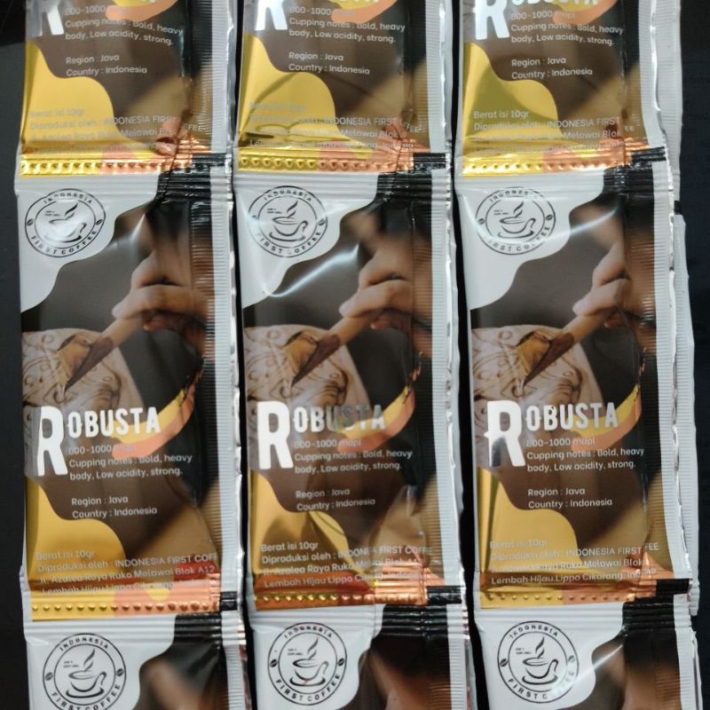 

kopi SASET + gula ROBUSTA