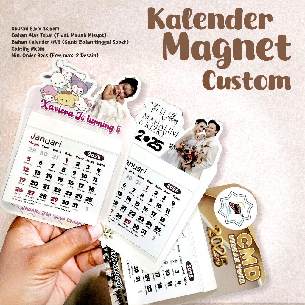 

KALENDER MINI MAGNET KULKAS 2025 CUSTOM/SOUVENIR PERNIKAHAN, ULANGTAHUN, PERUSAHAAN