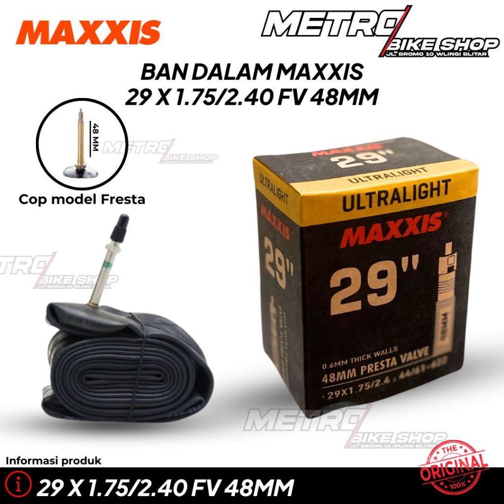 Ban Dalam Maxxis 29 x 1.75-2.40 FV Ultralight Ban dalam sepeda MTB / Gungung ban dalam federal