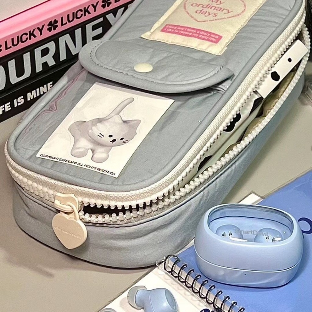 

【Penjual Lokal】Tempat Pensil Jepang/Tempat Pensil Retro Heart Zipper Lucu Kapasitas Besar Pencil Tas/Sekolah Hadiah Kotak Alat Tulis Anak-anak Yang Indah
