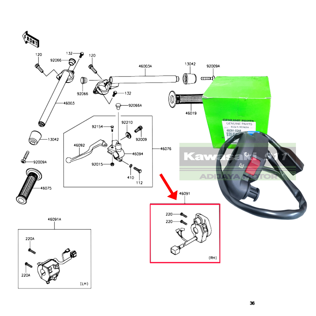SAKLAR KANAN NINJA RR