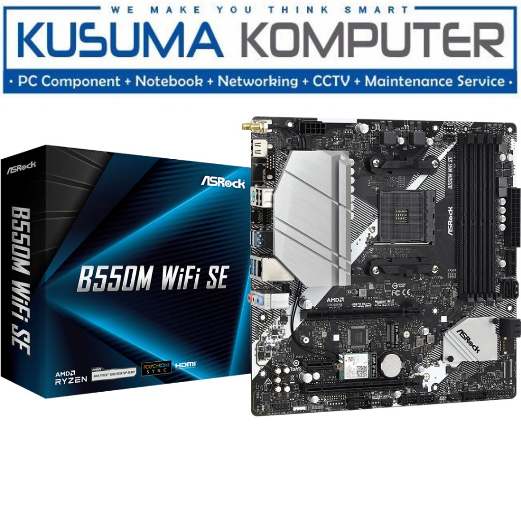 ASRock Motherboard B550M WiFi SE DDR4 AM4