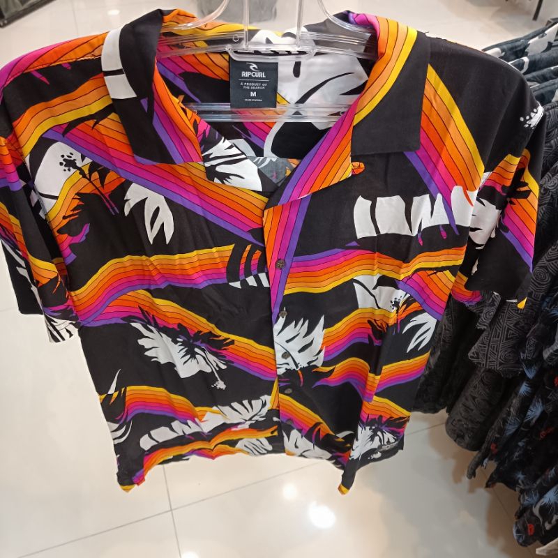 Kemeja pria Ripcurl Surf revival hoffman black ss