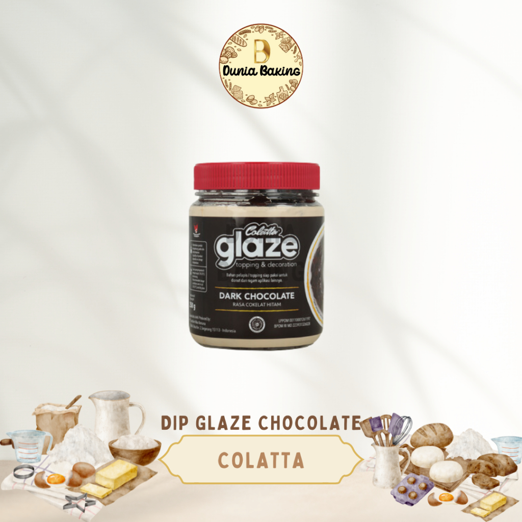 

Colatta glaze dark coklat 250gram botol | Colatta glaze coklat | Toping donat colatta
