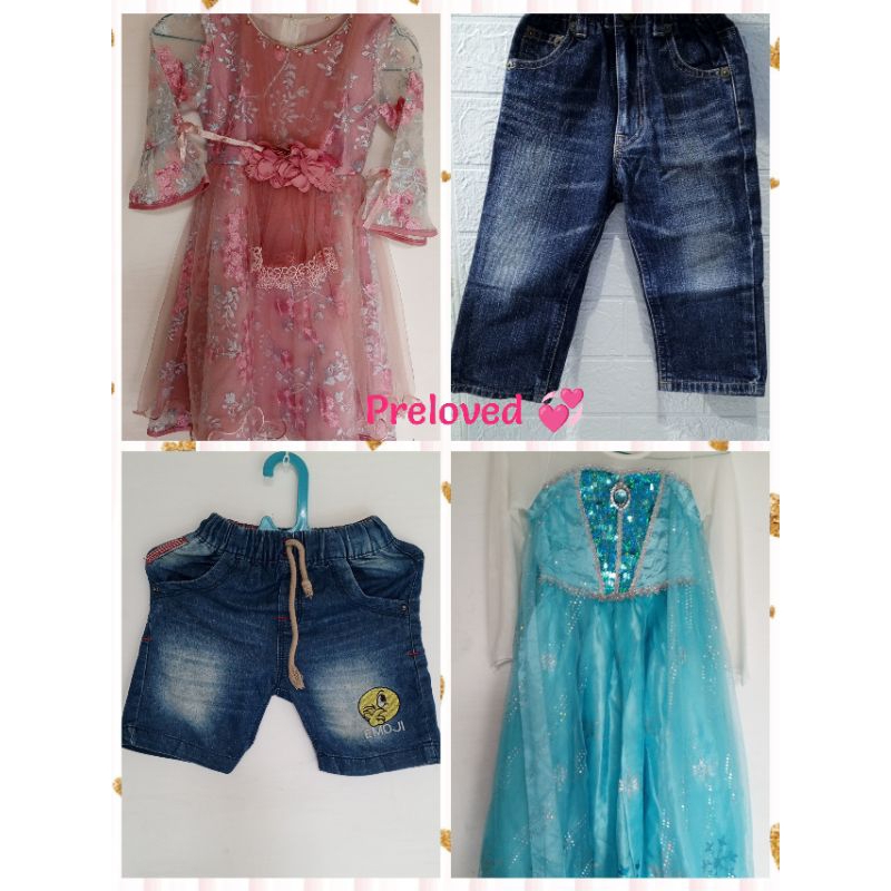 PRELOVED ANAK-ANAK/GAUN PESTA/KAOS/GAMIS/CELANA