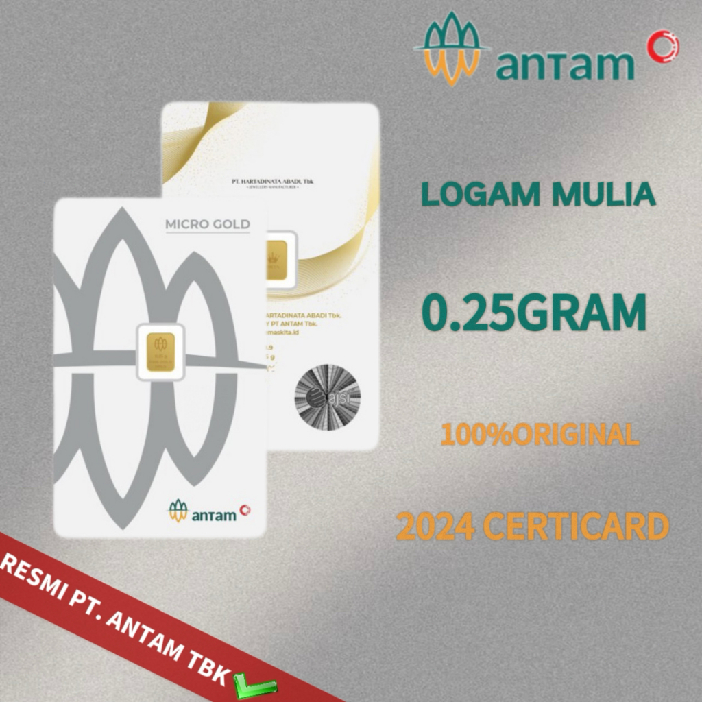 Gold Logam Mulia Antam Press ( LM ) 0.25GR 0.25Gram stok