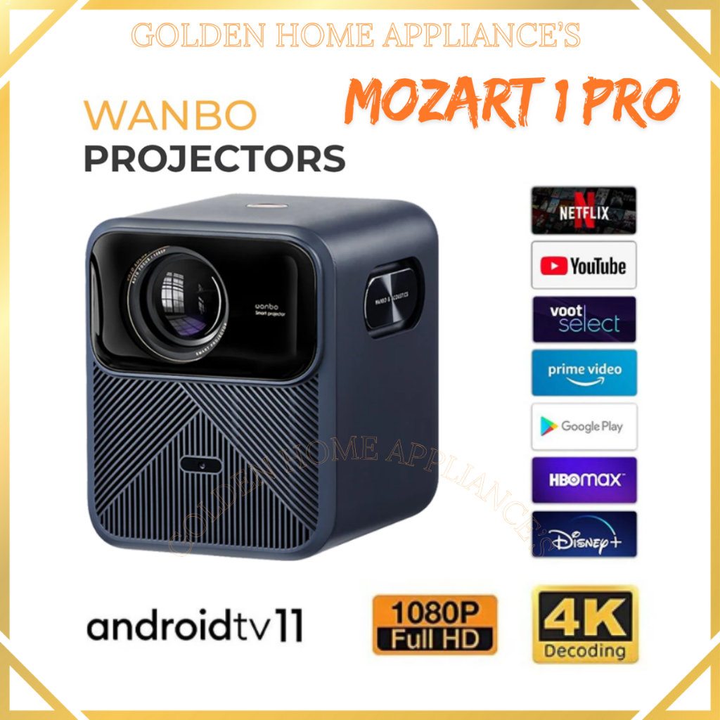 Wanbo Mozart 1 Pro Smart Projector 900 ANSI Lumens Full HD 4K Android Tv11