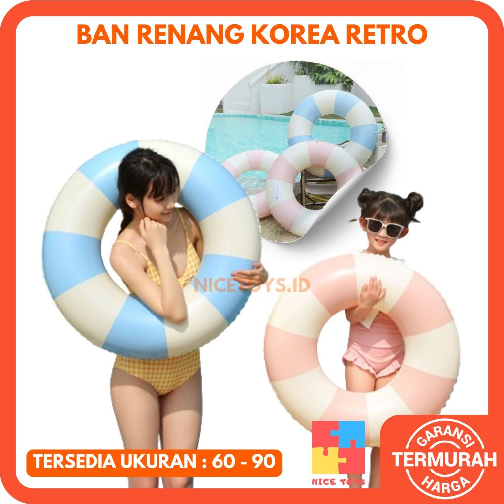 Pelampung Ban Renang Korea Retro Ban Renang Anak Ban Renang Dewasa Ban Pelampung