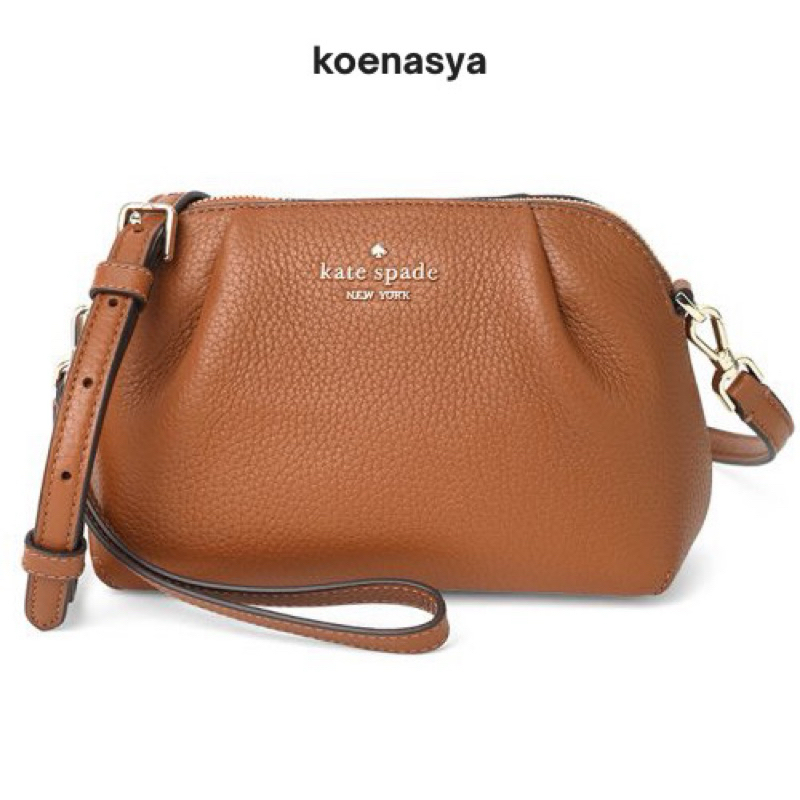 ks kate spadeoriginal bag Dumpling Convertible pouch/crossbody ginger brown new