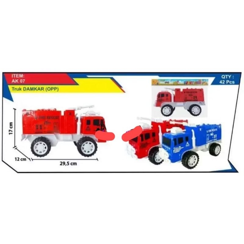 BYBO 605 mainan anak mobil truk pemadam kebakaran AK07
