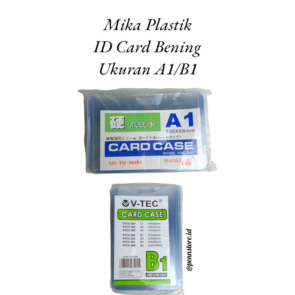 

(Pack = 20 pcs) Mika Plastik ID Card Bening Ukuran A1/B1