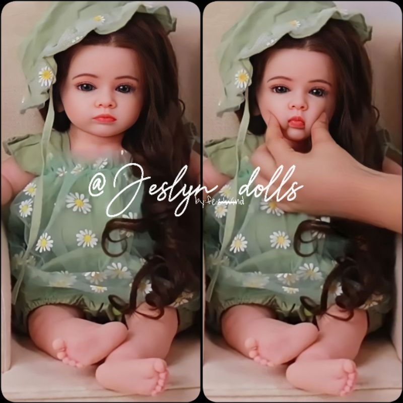 Boneka bayi silikon padat lentur/elastis/ Reborn doll /Bebe reborn doll silicone solid