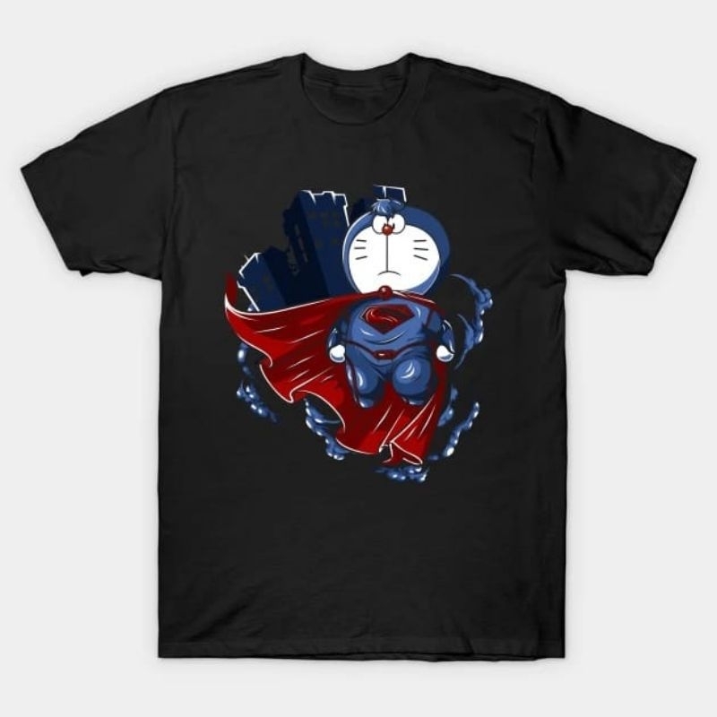 Kaos sablon super doraemon bisa untuk couple dan family shirt - baju keluarga doraemon