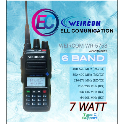 HT WEIRCOM WR5758 6BAND MURAH ORIGINAL HT WEIRCOM WR-5758 7 WATT 6BAND ORIGINAL