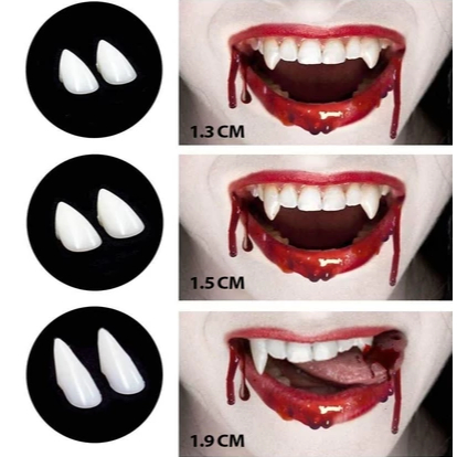 fake fang gigi taring palsu dracula vampire Cosplay halloween Mainan Prank Properti Film