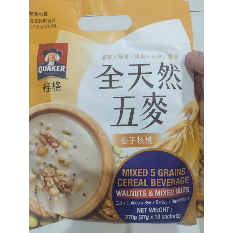 

Quaker Mixed 5 Grains Cereal Beverage isi 10 sachets