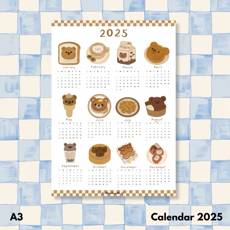 

Calendar 2025 Aesthetic (Kalender Poster) Illustration Version