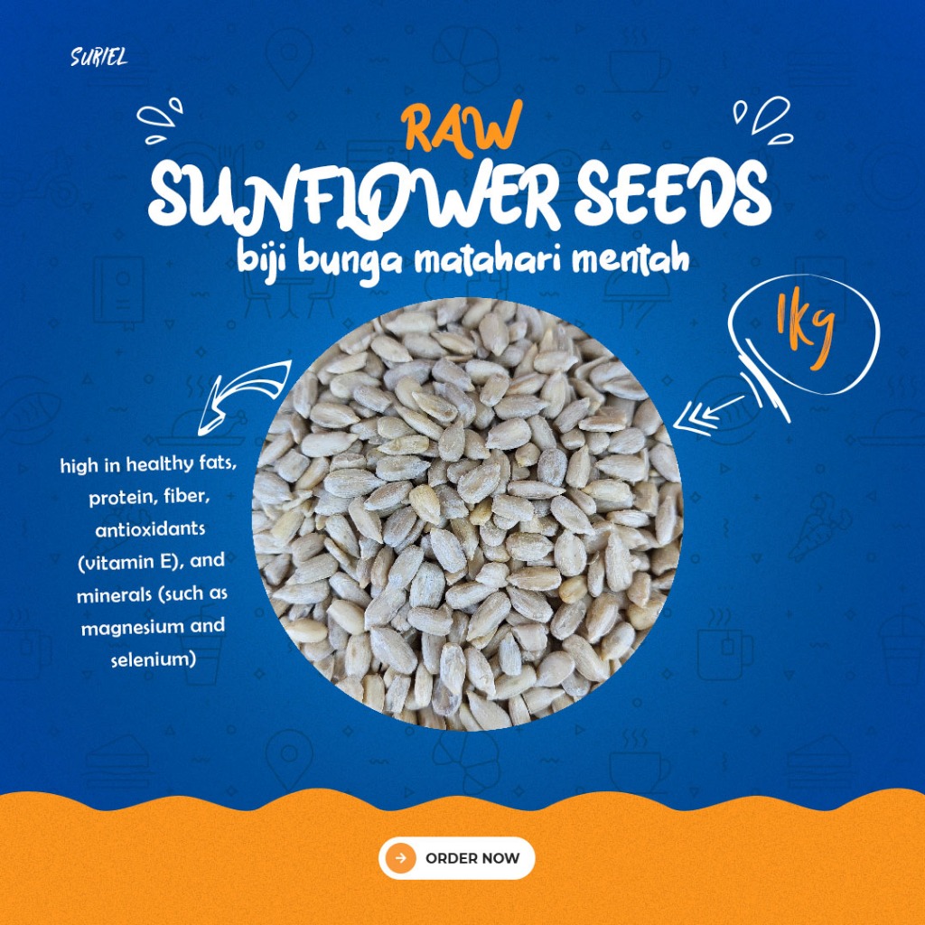 

raw sunflower seed / biji bunga matahari mentah 1 kg