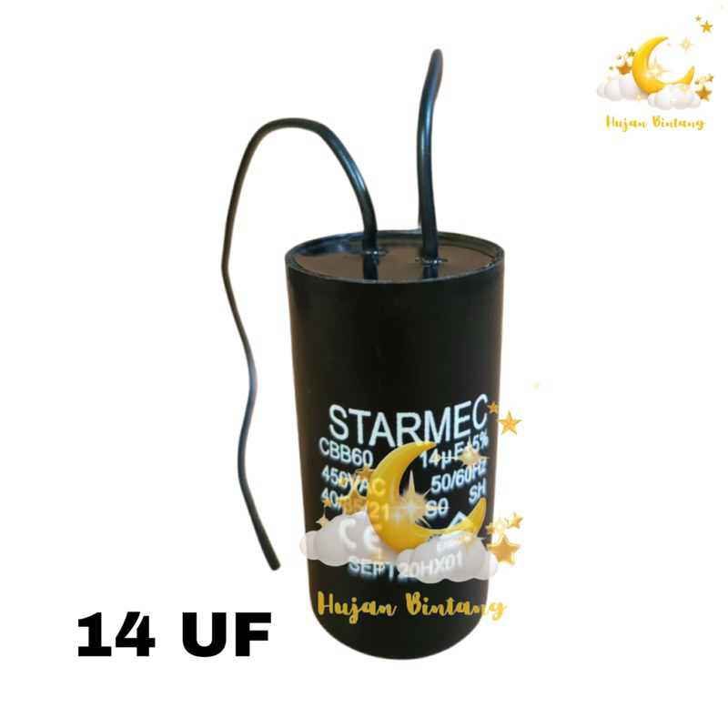 KAPASITOR MESIN CUCI 1 TABUNG CBB60 14UF DENPOO / KAPASITOR MESIN CUCI MERK DENPOO 1 TABUNG CBB60 14