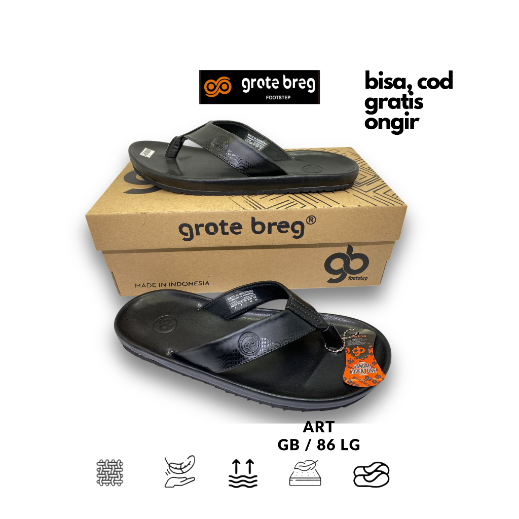 Grotebreg GB 86 LG - Sandal Jepit  Pria Wanita - Sendal Karet Original Terbaru - Flat Sandal Distro