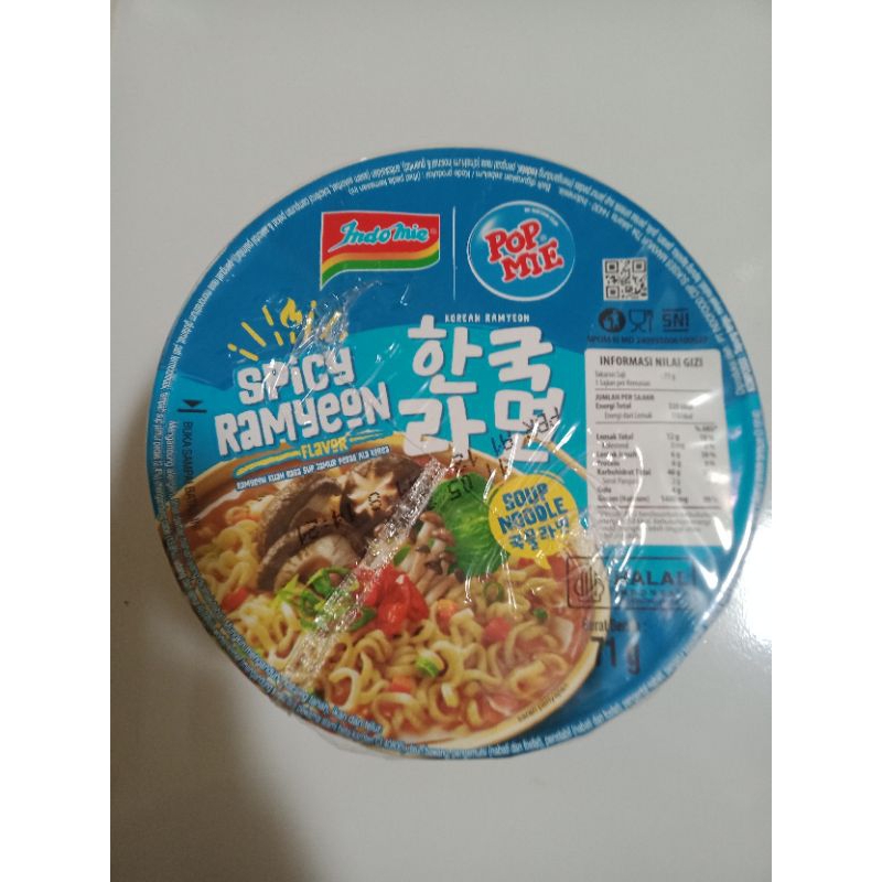 

Pop Mie Ramyeon Kuah Rasa Sup Jamur Pedas Ala Korea 71gr