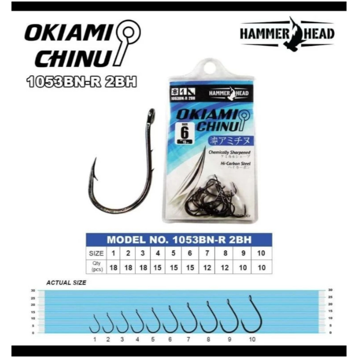 Kail/ Mata Pancing Hammerhead Okiami Chinu 1053 BN-R 2 BH Ruit Duri