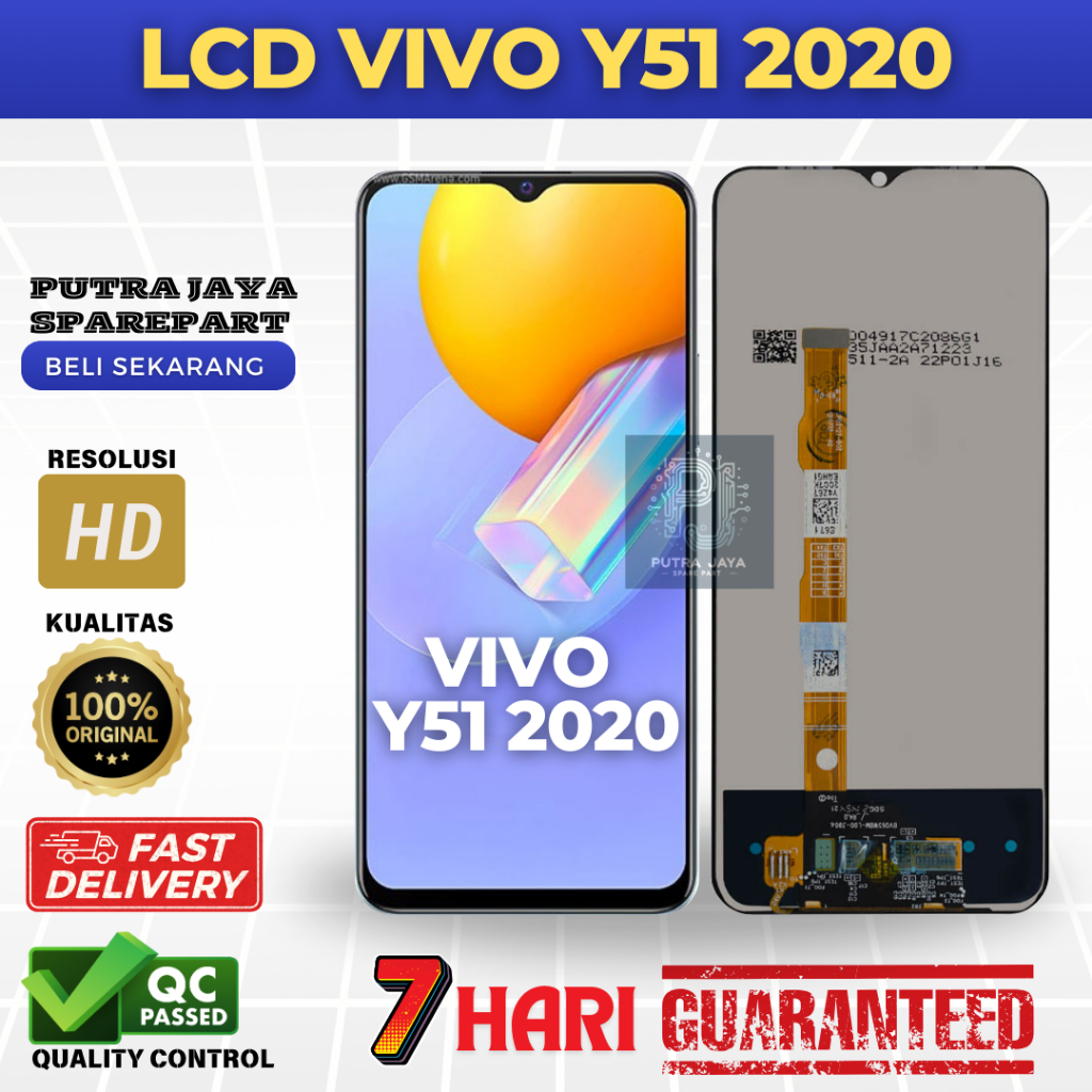 LCD TOUCHSCREEN VIVO Y51 2020 / LCD VIVO Y51 V2030 TAHUN 2020 ORIGINAL