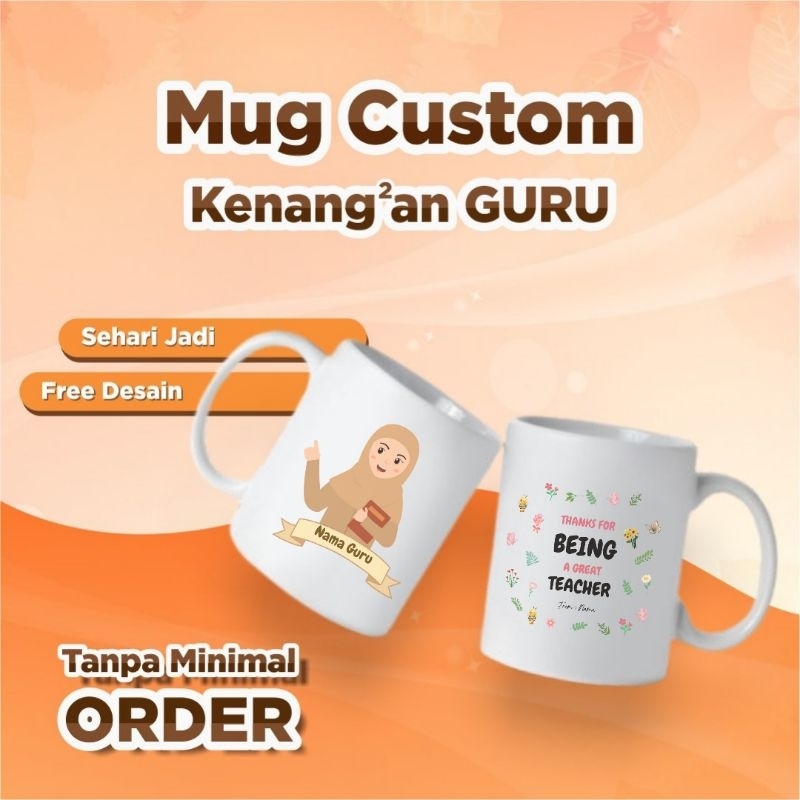 Mug Custom Kado Guru/Kenang kenangan Guru