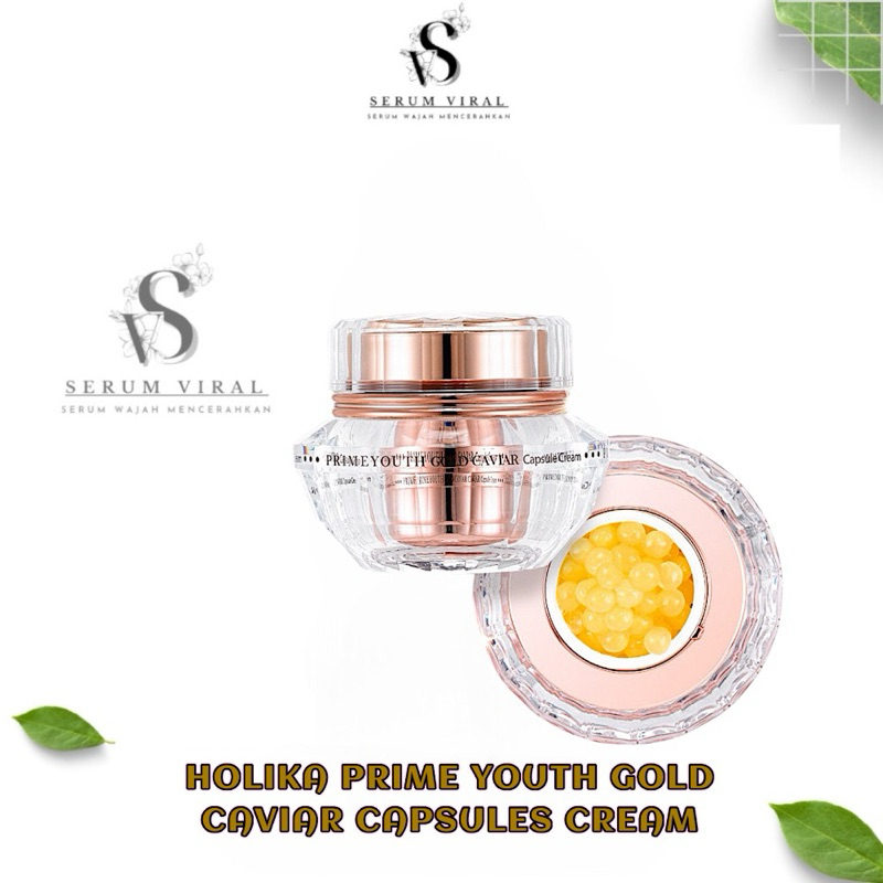 Korea Viral Cream - Holika Holika Prime Youth Gold Caviar Capsule Cream elastisitas, kekeringan, kus