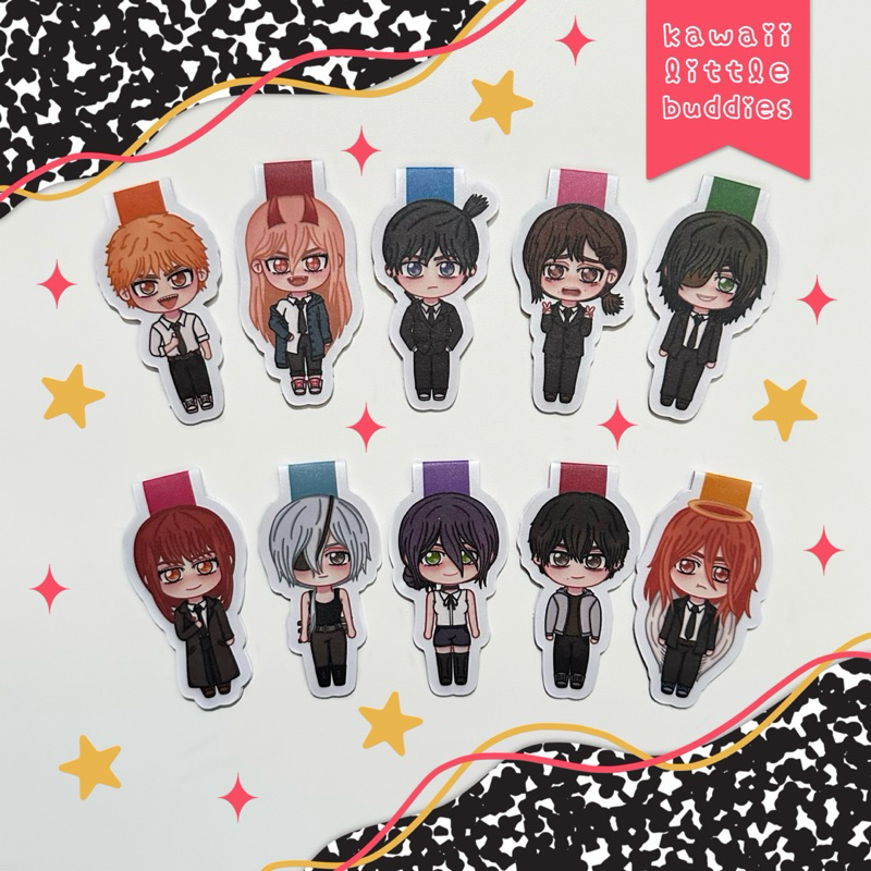 

Chainsaw Man Magnetic Bookmark | Pembatas Buku
