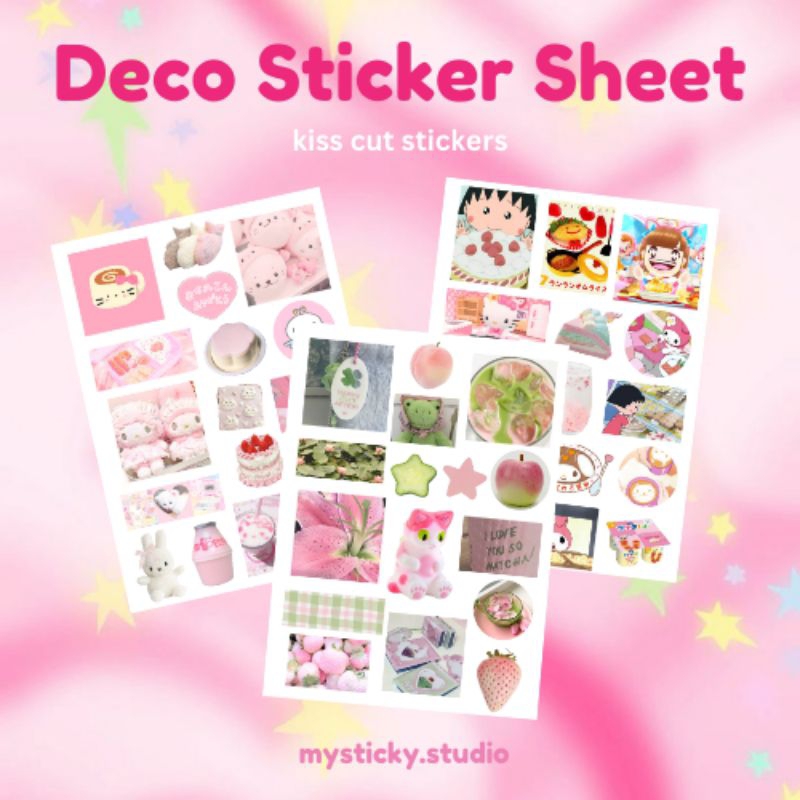 

DECO STICKERS SHEETS / DECO STIKER KAWAII / DECO STICKER VINTAGE RETRO AESTHETIC