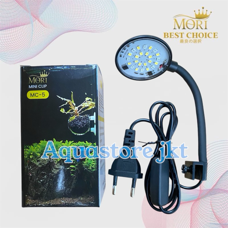 Lampu jepit aquarium aquascape lampu led aquarium bulat