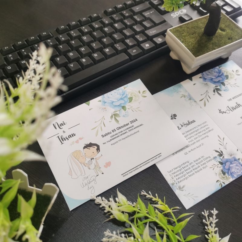 Undangan Pernikahan Amplop Murah aestetik wedding invitation