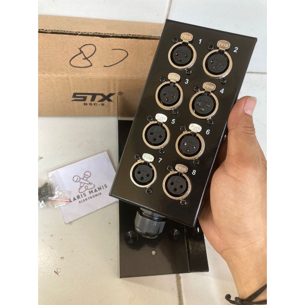 Box Snake isi 8 Channel STX BS-8 Terminal Snake Cable STX XLR Besi Plat Tebal