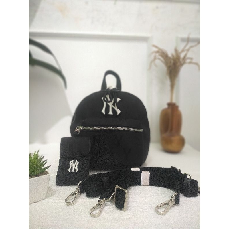 Tas Wanita Tote Bag Original MLB, Ransel MLB Black