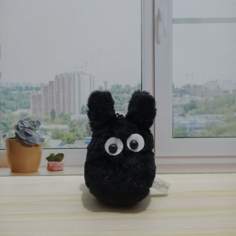 Gantungan Kunci/Keychain/Keyring Boneka Kutu Totoro Hitam Original Studio Ghibli Rare