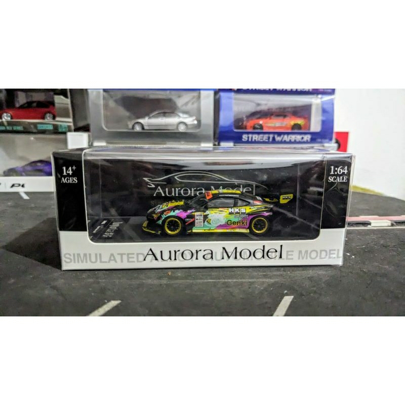 Diecast Aurora Model Toyota 86 Rocket Bunny HKS Segel Non Figure