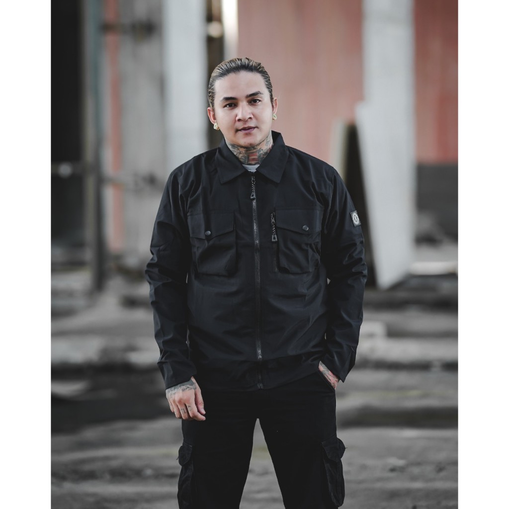 Overshirt Jacket Cringkle Black